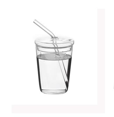 China Modern Custom Eco-friendly Double Wall Glass Milk Tea Cup Bubble Tea Drinking Bottle With Straw for sale