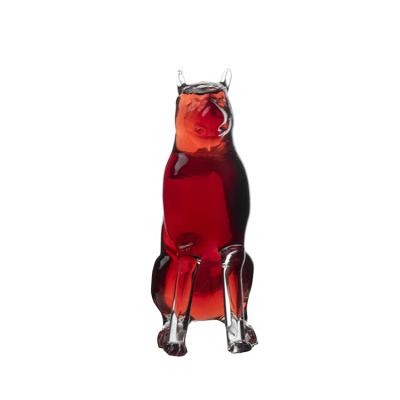 China 2021 Animal Wine Bottle Liquor Bottle Glass Dog Shape Handmade Glass Bottle For Wine And Spirits for sale