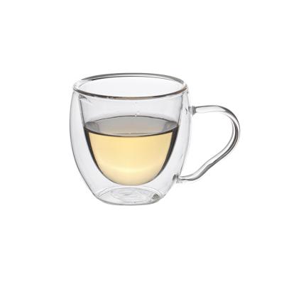 China Viable Popular Heat Resistant Double Wall Heat Resistant Coffee Tea Cappuccino Borosilicate Glass Cups For Tea And Coffe for sale