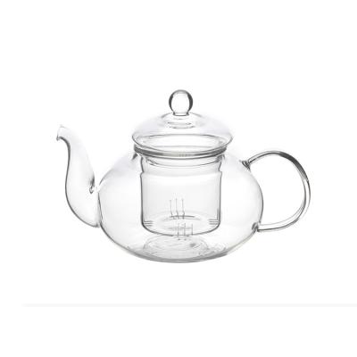 China WITH LID 2021 wholesales borosilicate glass handmade teapot for drinking tea for sale