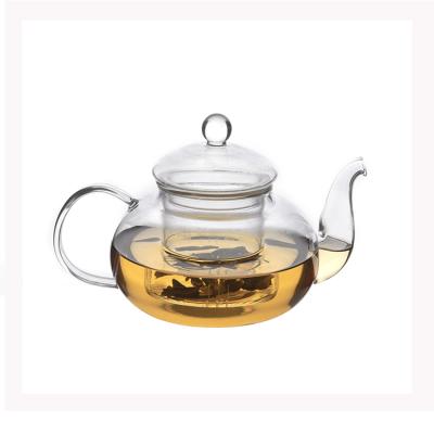 China WITH LID custom transparent double walled water borocilicate glass tea jug for sale