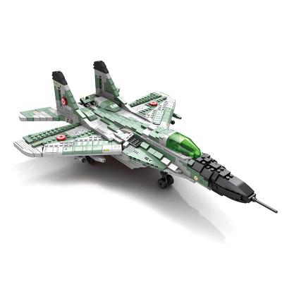 China DIY TOY Kids Building Blocks M I G -29 Fighter No.88008 1387 Pieces Toy Large Army Model Toy ABS Plastic Educational Age 6+ for sale