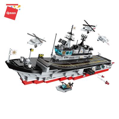 China Building Toy Qman Military Series NO.1723 SNAKE ESCORT CARRIER Model 642PCS Assemble Building Block Brick Toys Creative Gift For Boy for sale