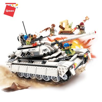 China Military Building Toy Brain Toy Qman Series NO.3206 TANK ATTACK Model 430pcs Assemble Mini Building Block Brick Toys Gift For Boys for sale