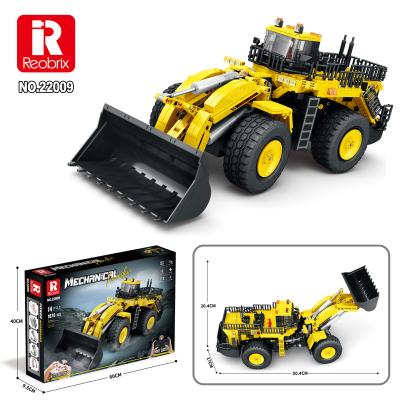 China NEW COMING 2022 Building Toy Reobrix 22009 Mechanical Industry Series RC Loader Truck Model Building Blocks Kid Toys Gifts 1876pcs for sale