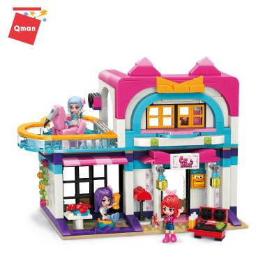 China Building Toy New Qman Streetview Series NO.2030 Music Party Villa Model 479PCS Assemble Mini Building Block Brick Toys Gift For Girl for sale