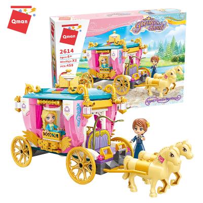 China Building Toy Qman Streetview Series NO.2614 royal parade carriage model 458PCS assemble Mini Building Block Brick Toys gift for girl for sale