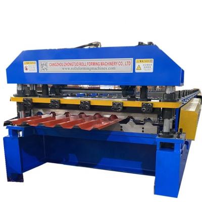 China 2022 Year Hotels Metal Making Line Machine Zinc Roofing Sheet Making Profiles Double Layer Roll Forming Machine for sale