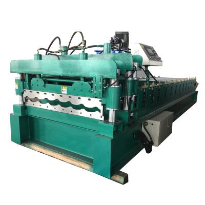 China Hotels Zhongtuo Metal Step Glazed Tile Roll Forming Machine For Mexico Market for sale