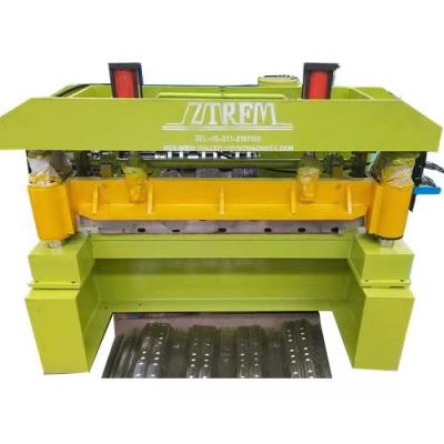 China Hotels Combined 80 Deep Round Shouldered Trapezoidal Combined Profile Metal Flooring Composite Decking Machine for sale