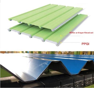 China Contemporary Anti Condensation Felt Metal Materials Insulated Composite Roofing Sheet IBR for sale