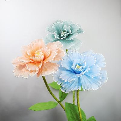 China Artificial Canvas Peony Simulation Display Window Flower for Wedding Home Decoration Staging Display Photography Props Flowers for sale