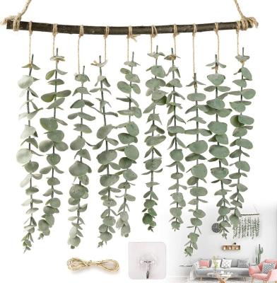 China Decotation Artificial Eucalyptus Wall Hanging Home Decor, Fake Eucalyptus Leaves Greenery Eucalyptus Vines Wall Hanging PlantsDecoration Home for sale