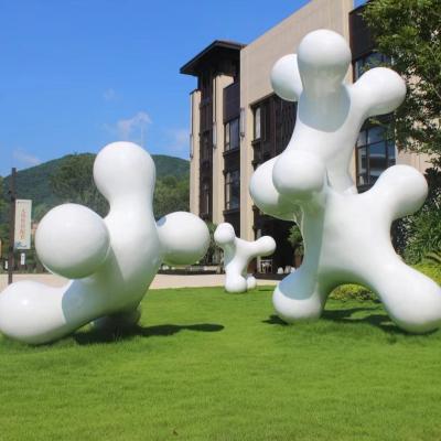 China Outdoor Modern Art Large Metal Fiberglass Statue Sculpture For City Park Mall for sale