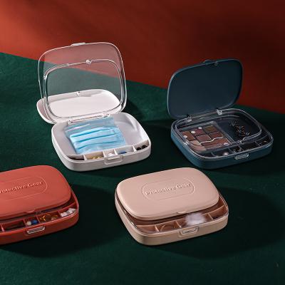 China New Viable Large Capacity Travel Pill Box Portable 6 Pill Case Organizer for sale