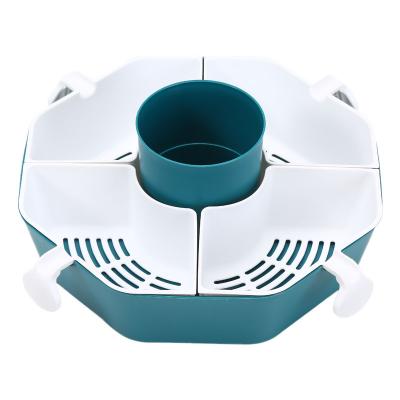 China 5 Grid Plastic Rotating Tray Multifunctional Drain Basket For Kitchen Hot Pot for sale