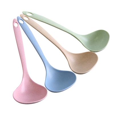 China 100% Eco-friendly Biodegradable Wheat Straw Soup Spoon Kitchen Wholesale Viable for sale