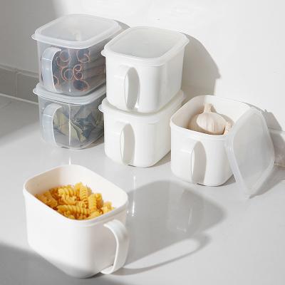 China Sustainable Hot Selling Clear Storage Container Plastic Kitchen Food Storage Box Food Box With Handle for sale