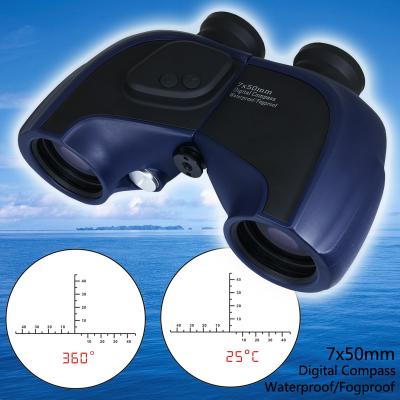 China 7X50 Marine Binoculars For Adults Waterproof With Lens 223x80x151mm Digital Compass Fogproof BAK4 Prism Military Binoculars for sale