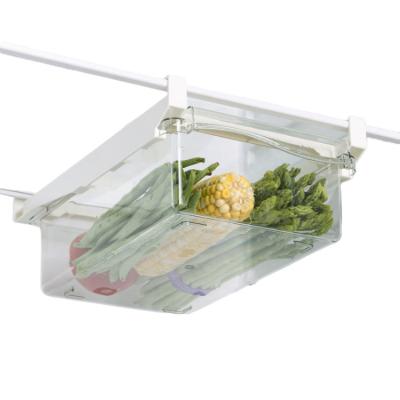 China Factory Direct Plastic Refrigerator Drawer Hanging Type Storage Box Compartment Shelf Egg Storage Organizer for sale