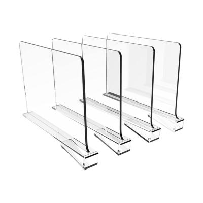 China Clear Customized Professional Multifunction Clear Acrylic Closet Shelf Dividers for sale