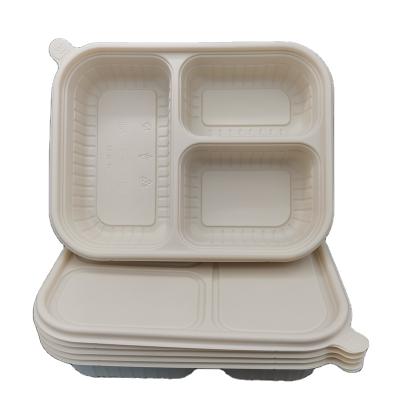 China Three Piece Lunch Box Stored Food With Cover Office Tableware Portable Lunch Box Bento Box Environmental Protection for sale