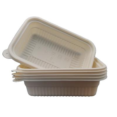 China CLASSIC Cornstarch - Based Disposable Environmental Friendly Lunch Box Bento Boxes for sale