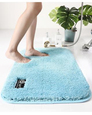 China Viable Custom Design Washable Microfiber Bath Mat Colored Plant Pattern Anti Slip Absorbent Soft Shower Bath Mat for sale