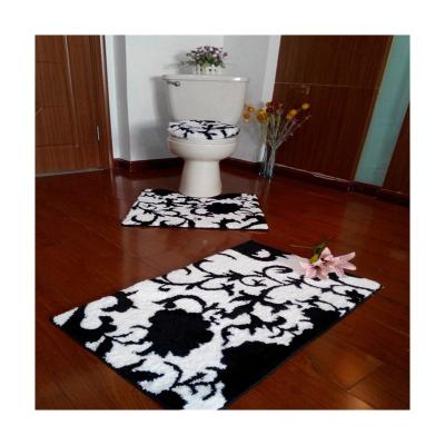 China Viable Special Hot Sale Toilet Mat Set Snd Shower Bath Mat Set-3pcs of Bath and Toilet Mats for sale