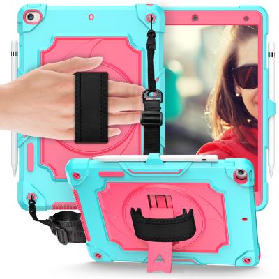 China For 360 iPad 7th / 8th / 9th Generation iPad 9th 8th Generation 7th Generation 7th / 9th Generation iPad 7th / 8th / 9th Shockproof Full-Body Case / 7th Generation iPad 10.2 Case / Rotating Holder / Grip Heavy Duty Protectors should for sale