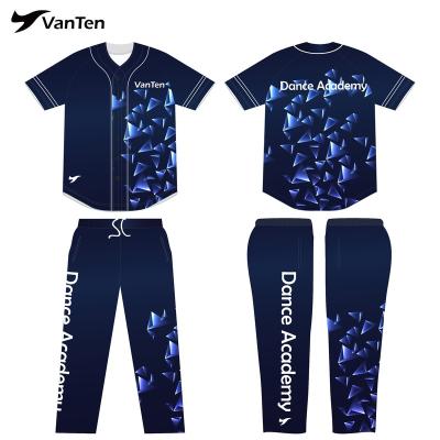 China Antibacterial Dance Team Wear Girls Cheer Men's Cheer Baseball Tank Top Tracksut Pant Dance Uniform for sale