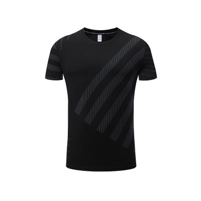 China 2021 Newest Anti-Wrinkle Solid Color Wholesale Black Compression Shirts Plus Size Dry Sports Men Shirts Quickly for sale