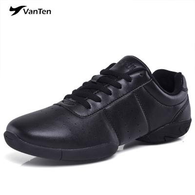 China Custom Womens Eco-friendly Dance Shoes Black Cheerleading Fitness Shoes Wholesale for sale