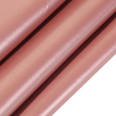 China hot sale new fashion 100%polyester 260T rose gold stamping foiling pongee fabric used for jacket garment cloth for sale