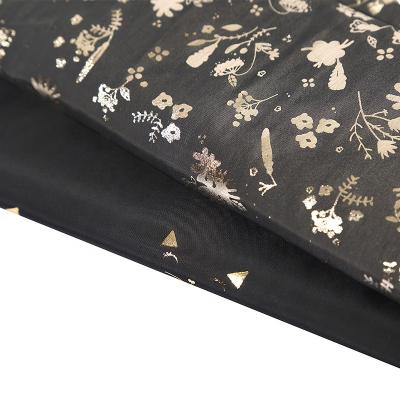 China 100% Polyester Woven 75D Imitation Memory Fabric Gilding Foil Fabric for sale