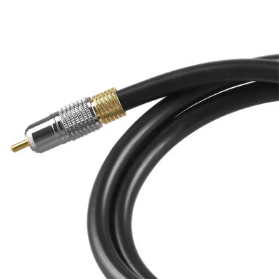 China 15 sqft RCA 1M 1.8M 3M 5M 10m Car Audio Oxygen Free Copper Gold Coaxial Cables Multimedia Cable for sale