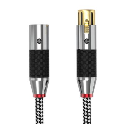 China Multimedia XLR Female To XLR Male High End Oxygen Free Copper Microphone Kanodo Carbon Fiber Speaker Balanced Audio Cable for sale