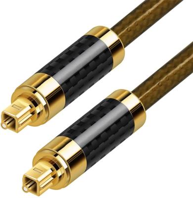 China High Fidelity Toslink Optical Audio Cable From COMPUTER Digital To Toslink S/PDIF Gold Plated With Zn Metal Shell 2m/6ft Toslink Optical Cable for sale