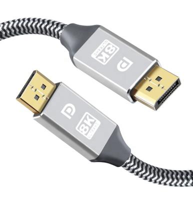 China Car Ready To Boat Computer UHD DP Cable 1.4 Gold Plated Male Bare Copper 8K60Hz 4K144Hz Flat Displayport Kabel for sale