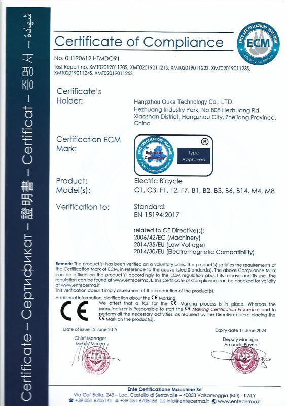 CE - Hangzhou Youkai Technology Co., Ltd.