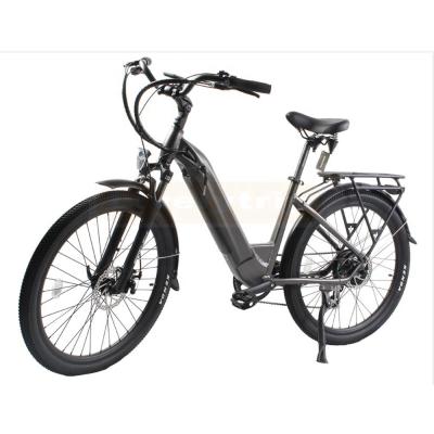 China Aluminum Alloy 35 - 55 km Range Per Power Ebike And Lithium Battery Power E-Bike Supply Cheapest Electric City Bike 26 Inch Green Electric Bike for sale