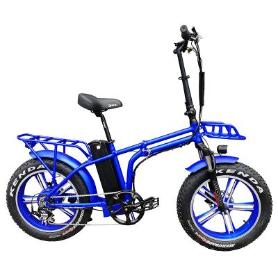 China Aluminum alloy lithium battery 20 x kenda 4.0 snow tire mag wheel 48v 500w fat 20 inch folding battery electric bike 48v for sale