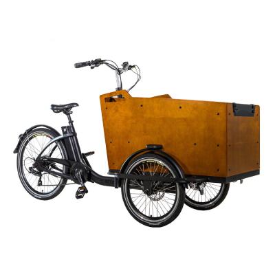 China wholesale bafang mid drive three wheel motor wholesale cargo aluminum alloy cargo tricycle electric bicycle trailer for sale