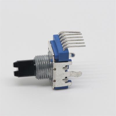 China PC Pin 5k 1m 2m Ohm Resistor 11mm Rotary Potentiometer For Digital Sound Mixer for sale