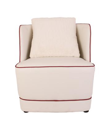 China Custom simple hotel leather home sofa living room velvet modern design luxury european accent lounge chair for sale