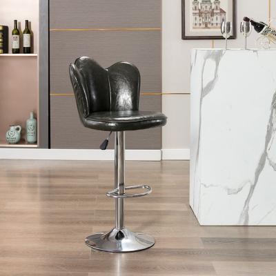 China Modern Back Design Tall Stainless Steel Nail Bar Chair for sale