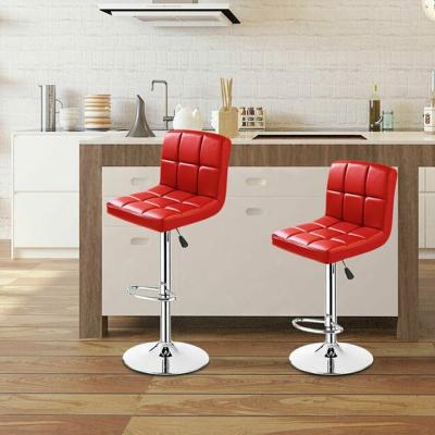 China Modern Leather Bar Chair PU Swivel Swivel Stool Bar Chair Metal Bar Stool Modern Bar Stool Free Standing Chairs for sale