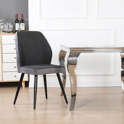 Chine Modern Nordic Design Upholstered Velvet Fabric Leisure Chairs Leather Dining Chair Restaurants à vendre