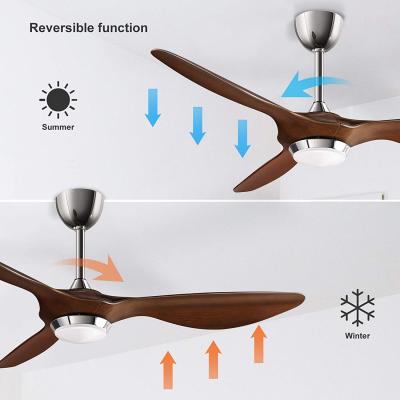 China Large Ceiling Fan reiga 52 in Ceiling Fan with Dimmable LED Light Kit Remote Control Modern Blades Quiet Reversible Motor, 6 Speeds, Timer (Han for sale