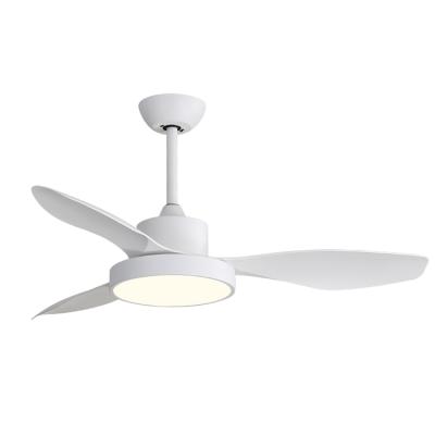 China Modern Popular ABS 47inch Electric Decorative Residential Blade Low Wattage Energy Saving No Noise Ceiling Fan With 24W LED Light for sale